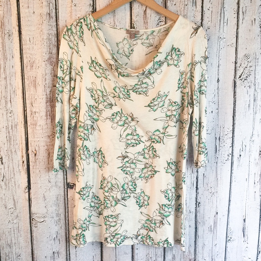 J.Jill Floral Print Top Size Small
